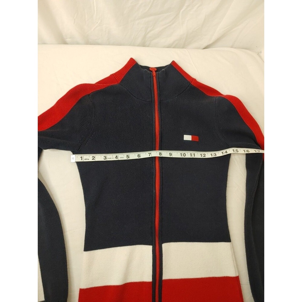 Tommy Hilfiger Women's Ribbed Mock Neck Full Zip Logo Jacket Size‎ xxs - Picture 8 of 8